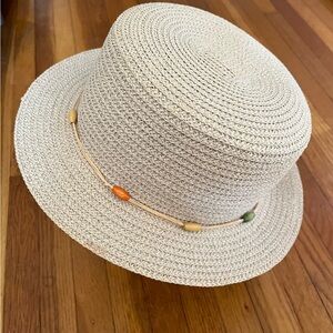 Old Navy Straw Hat with Bead Trim